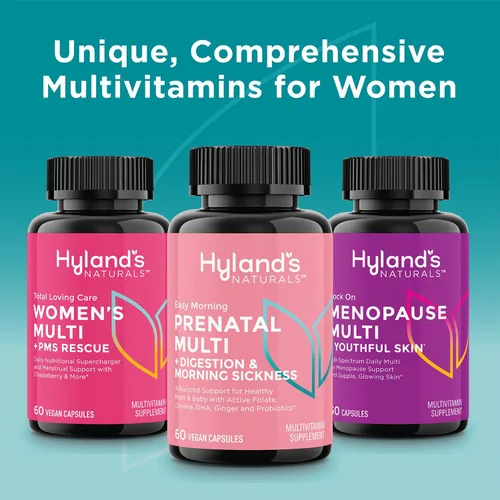 Vista 6 de Hyland's Easy Morning - Multivitamínico prenatal y alivio de la salud digestiva y enfermedades matutinas, 60 cápsulas veganas con folato, colina