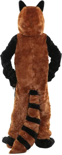Vista 2 de Red Panda Costume for Kids, One-piece Jumpsuit for Animal Themed Dress-Up & Halloween