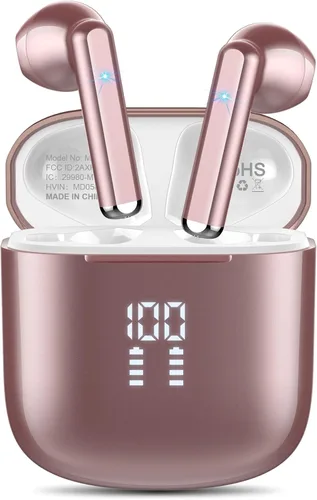 Vista 10 de OYIB Auriculares inalámbricos, auriculares Bluetooth 5.3 con 4 micrófonos ENC Clear Call, auriculares Bluetooth con control táctil, sonido estéreo
