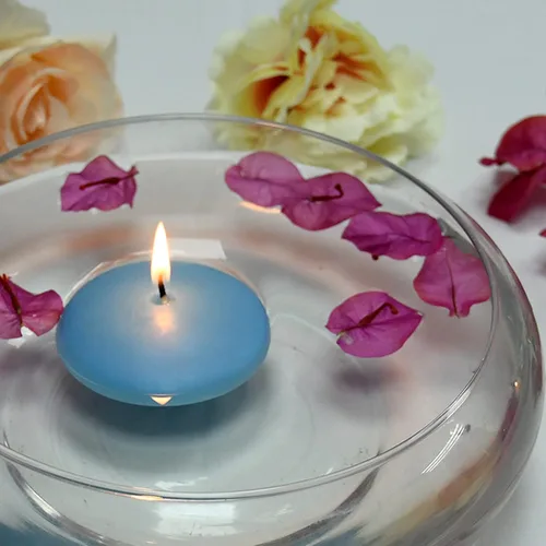 Vista 4 de Zest Candle Velas flotantes azul claro de 3 pulgadas