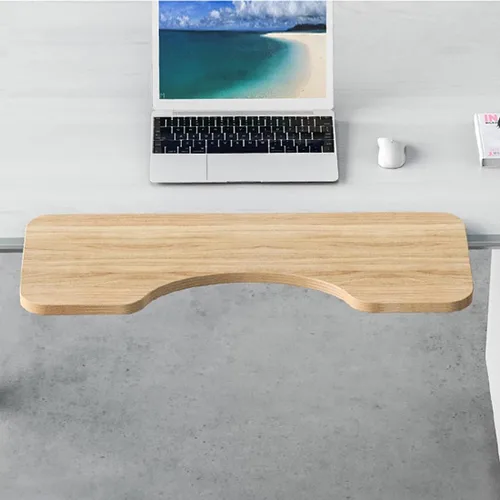 Vista 7 de Bandeja para teclado, extensión de escritorio, estante de cajón para teclado, bandeja de plataforma para teclado de computadora, instalación sin