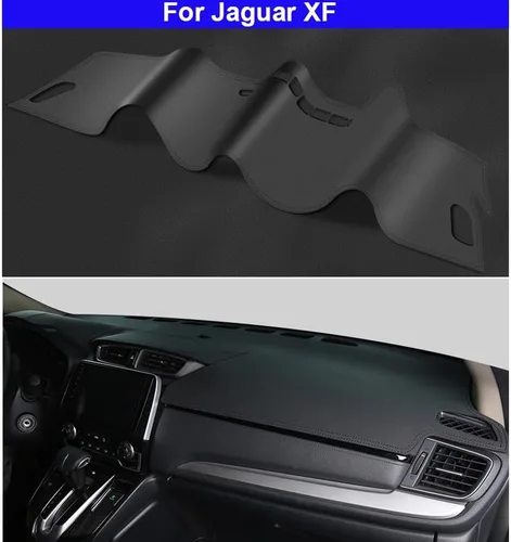 Vista 2 de 1 unids nueva cubierta de cuero negro tablero de coche cubierta antideslizante estera para Jaguar XF 2008 2009 2010 2011 2012 2013 2014 2015