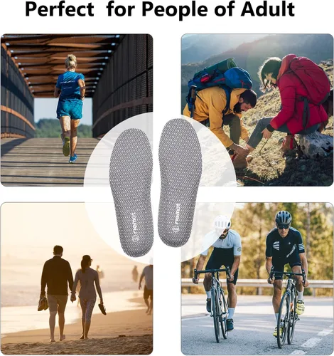 Vista 7 de Riemot - Plantillas de zapatos para mujer con estructura de panal transpirable, plantillas deportivas con amortiguación, plantillas de repuesto