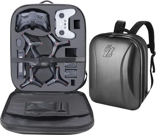 Vista 10 de Estuche duro portátil para combo dron DJI FPV, impermeable, a prueba de golpes, mochila, bolso de viaje para combo dron DJI FPV