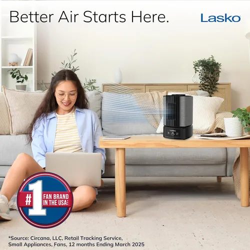 Vista 2 de Lasko Ventiladores de mesa Slumberbreeze de 8
