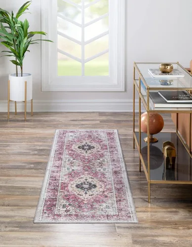 Vista 8 de Unique Loom Yara Collection - Alfombra de área Yash (2' x 3' Rectángulo, Lino Carbón/Beige)