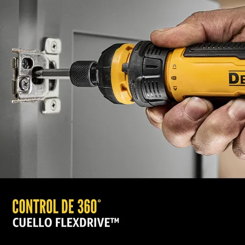 Vista 8 de DEWALT Destornillador inalámbrico, destornillador eléctrico recargable USB de 4 V con juego de 12 puntas de destornillador, luz LED, control