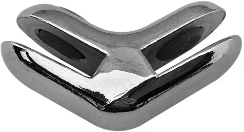 Vista 2 de Juego de 20 piezas de metal cromado de 120 grados 2 vías, clips de conector de vidrio templado de 3/16 pulgadas