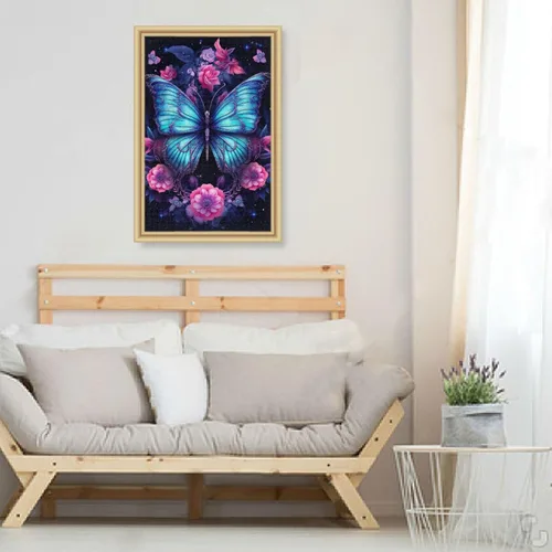 Vista 6 de Butterfly Floral Jigsaw Puzzles 500 Pieces for Adults with Mesh Storage Bag 2011491