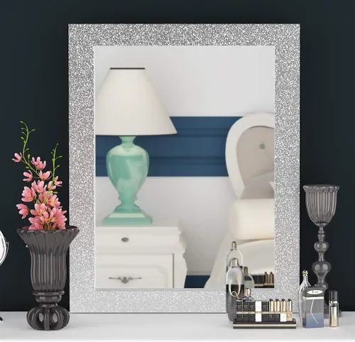 Vista 4 de Livelynine - Papel tapiz decorativo brillante, color plateado
