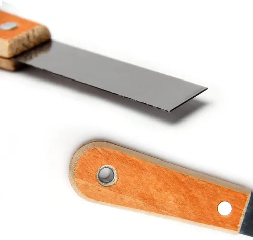 Vista 4 de Raspador de masilla de 1 pulgada, cuchillos de masilla rígidos de acero Cr-V con mango de madera, 2
