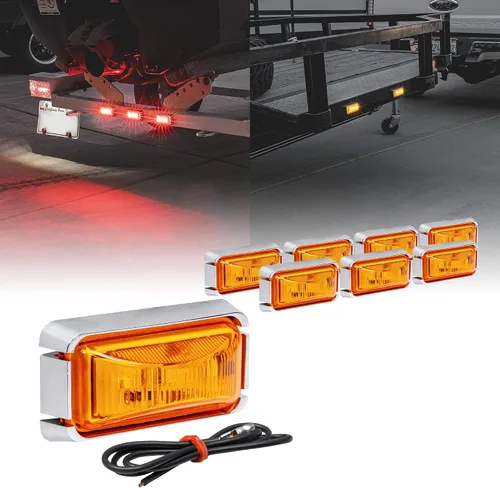 Vista 29 de TRUE MODS Luz de marcador LED ámbar de 2.5 pulgadas con bisel negro [DOT FMVSS 108] [SAE P2PC] [montaje superficial] [impermeable IP67] Luces