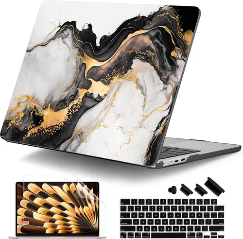 Vista 38 de DONGKE Funda compatible con M5 MacBook Air de 15 pulgadas 2026 2025-2023 A3448 A3241 A3114 A2941 M4 M3 M2 Pantalla de retina líquida Touch ID