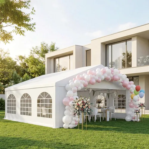 Vista 11 de Outsunny Tienda de campaña resistente de 23 x 39 pies para fiestas, carpa para exteriores, carpa de boda, refugio para eventos, cochera, barbacoa