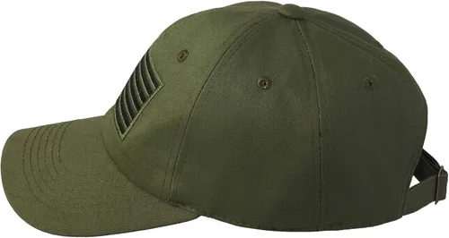 Vista 2 de IIN Gorra de béisbol con bandera estadounidense para hombres y mujeres, de bajo perfil, operador táctico militar liso para papá