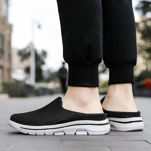 Vista 6 de Zapatos de jardín para hombre, zuecos casuales para mujer, pantuflas de casa para exteriores, suela antideslizante, cómodas, sin cordones