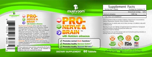 Vista 5 de PRO-Nerve & Brain Suplemento de hierbas totalmente natural para memoria, sistema nervioso, estómago, colon, tracto digestivo, extracto de hongo