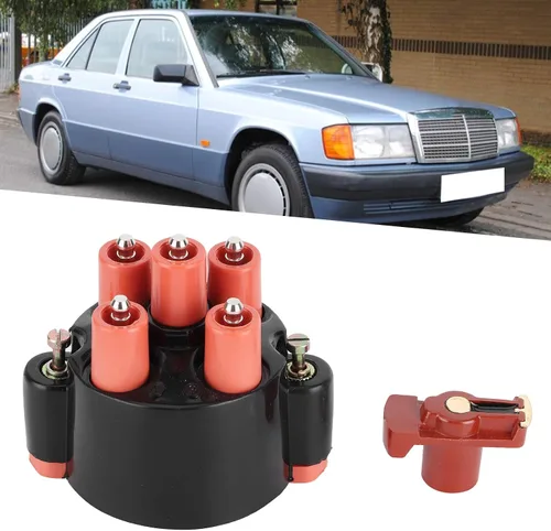 Vista 3 de Qiilu Kit de distribuidor de encendido, distribuidor y rotor, A0001584902 0001584902 para 190 W201/Coupe/G Class
