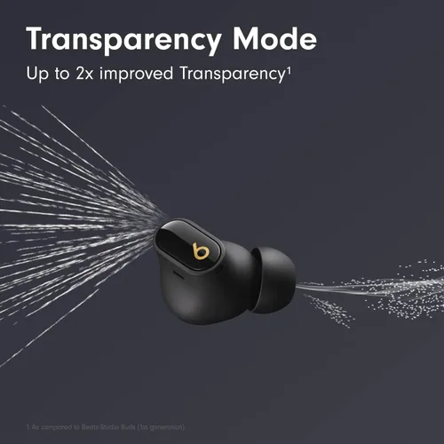 Vista 3 de Beats Studio Buds + Auriculares inalámbricos con cancelación de ruido True Wireless - Negro/Oro (Renovado Premium)