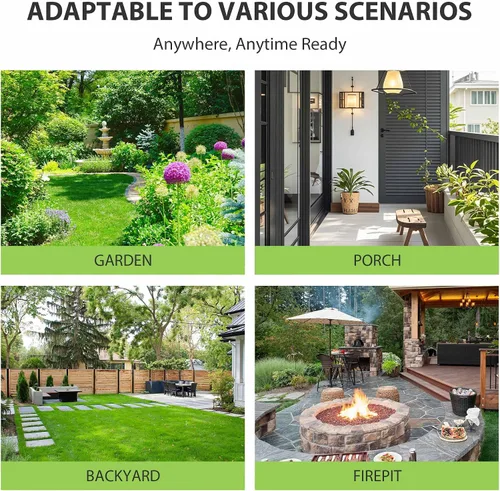 Vista 7 de Folding Adirondack Chair,Ergonomic Patio Wood Chairs with Wide Armrest,350LBS Weather Resistance Lawn Chair for Poolside,Outdoor Garden Lounge Black