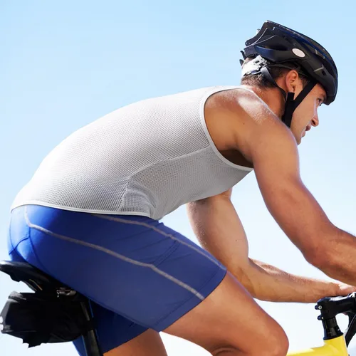 Vista 6 de Nepest Mens VestsShort Sleeve Biking Base Layer Breathable Mesh Sleeveless Cycling Baselayer Bicycle Ultralight Undershirts
