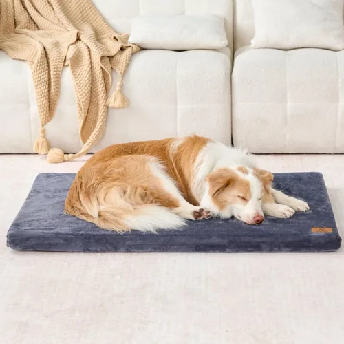 Vista 9 de LIORCE Cama para perros pequeños, almohadilla para jaula para cachorros con funda extraíble lavable y forro impermeable, tapete de espuma