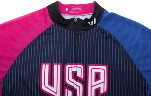Vista 5 de Lo.gas Camiseta de ciclismo de Estados Unidos para hombre, manga corta, camisetas de ciclismo con bandera americana, ropa de bicicleta de carretera