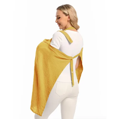 Vista 2 de Wimst - Funda de muselina para lactancia materna, suave y transpirable, con aro rígido para delantal de lactancia, funda de asiento de automóvil