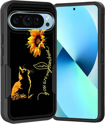 Vista 182 de Funda para Pixel 6A, Híbrida de Doble Capa de Servicio Pesado Resistente a Prueba de Golpes PC Duro + Funda Protectora de Silicona Suave para Google