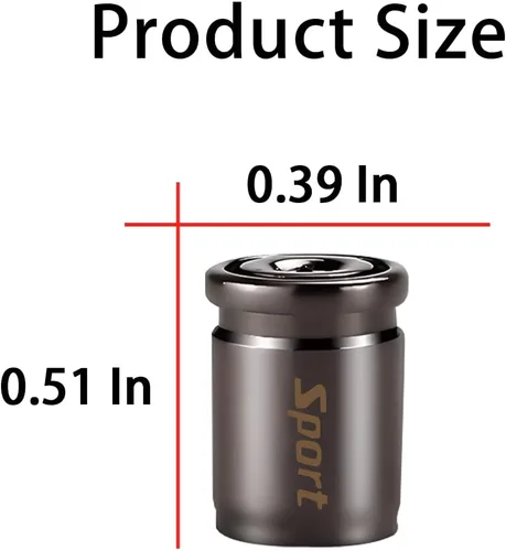 Vista 2 de Tapa de Válvula de Neumático, Diseño Antirrobo de Aleación de Zinc, 4 Piezas de Cubierta de Vástago de Rueda Automática con Sello de Goma