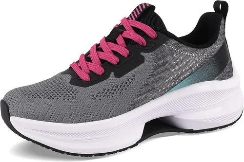 Vista 4 de QUINMOK Tenis antideslizantes para mujer, de malla, para caminar y correr