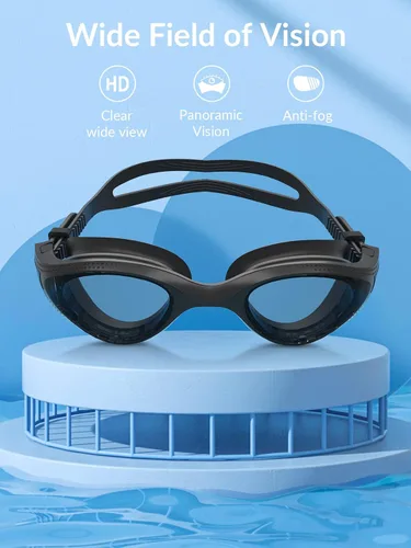 Vista 3 de Cienfy Gafas de natación unisex para adultos, polarizadas, para hombres y mujeres, antivaho a prueba de fugas, visión clara bajo el agua