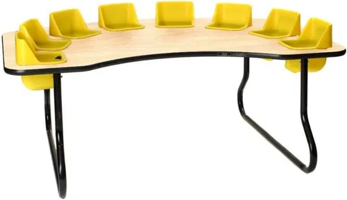 Vista 9 de Mesa de 8 asientos para niños pequeños, 27 pulgadas de alto