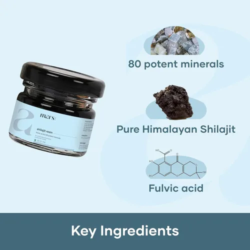 Vista 5 de mars by GHC Vitality Booster Combo Resina Shilajit y tapas de musgo marino (60 N) Bienestar general Good Health Company Bienestar general