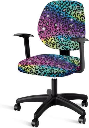 Vista 17 de Funda para silla de oficina de mármol azul, funda para silla de escritorio, sin brazos, fundas para sillas de computadora, 2 piezas, tela elástica
