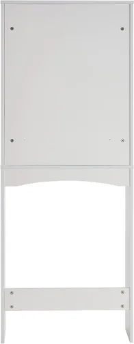 Vista 7 de ME2 Armario de almacenamiento sobre el inodoro, estante organizador de baño, gabinete de recolección que ahorra espacio con estantes y puertas
