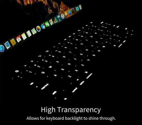 Vista 10 de Funda de teclado ultradelgada prémium para MacBook Pro con barra táctil de 13 y 15 pulgadas