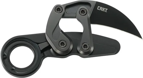 Vista 3 de CRKT Provoke - Cuchillo plegable con Kinematic: Morphing Karambit, hoja de borde liso D2, mango de aluminio, clip de bolsillo, 4040 Negro