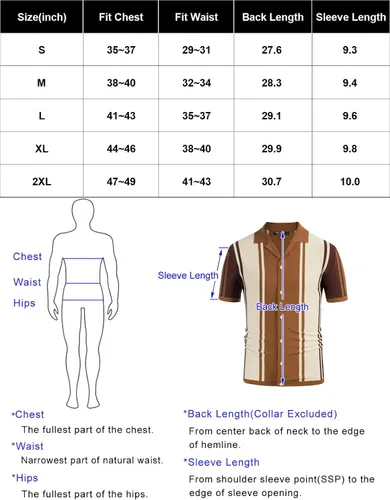 Vista 4 de PJ PAUL JONES Men's Stripe Button Down Knit Polo Shirts Short Sleeve Vintage Cardigans