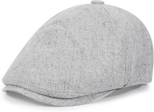 Vista 20 de Sombrero Newsboy de Qlauca para Hombre de Algodón 6 Paneles