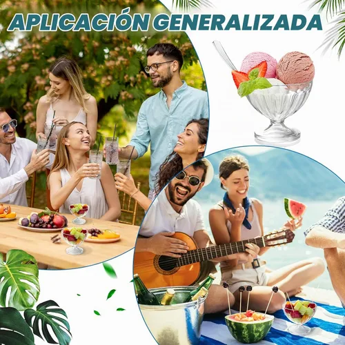 Vista 5 de Meanplan - 24 cuencos de plástico de 8 onzas para helado de postre