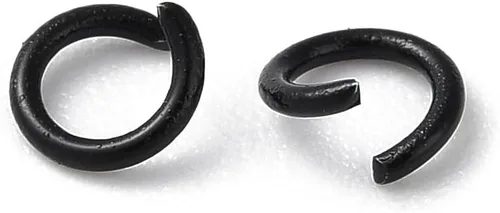 Vista 2 de HDSupplies 100 piezas - 4mm de argollas de acero inoxidable 304 de tono negro - Calibre 22 (espesor de 0.6mm)