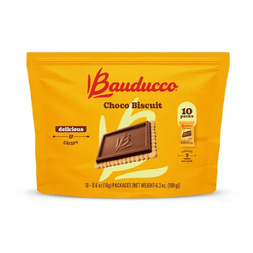 Vista 11 de Bauducco Galletas Choco Biscuit – Galletas crujientes cubiertas de chocolate, envueltas individualmente para aperitivos, postres y loncheras, 25.3