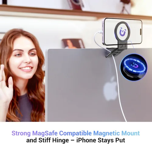 Vista 4 de PROfezzion Soporte de cámara de continuidad metálica para computadoras de escritorio y pantallas Mac iMac