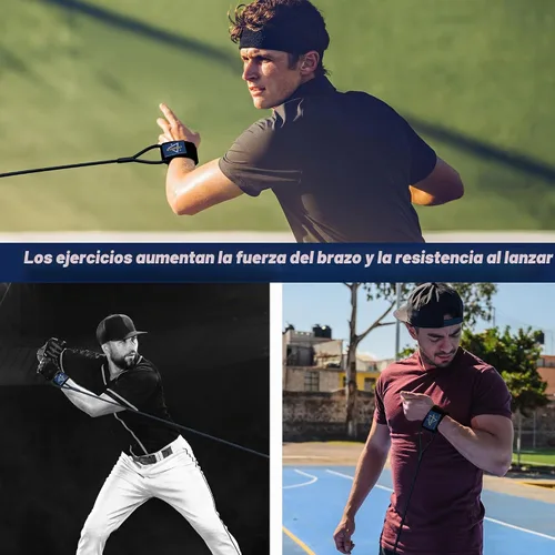 Vista 7 de Baseball Band Resistance Band for Pitchers, Arm Trainer for Throwing Training Azul