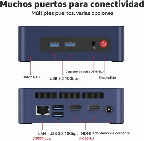 Vista 7 de Beelink SER3 Mini PC, Ryzen 3 3200U 2C/4T, 16G DDR4 500G PCIE3.0 X4 SSD