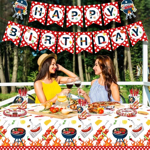 Vista 5 de Lide Road Paquete de 2 fundas de mesa de picnic para barbacoa, decoración de mesa al aire libre, mantel de ducha de bebé, cubierta de mesa