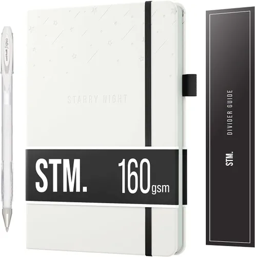 Vista 38 de Cuaderno de cuadrícula de puntos con viñetas Cuadernos diarios A5 para escritura personal, trabajo, mujeres papel grueso de 120gsm, tapa dura