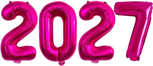Vista 20 de GOER Globos de papel de aluminio 2026 para fiesta de Año Nuevo, suministros de fiesta, decoraciones de graduación (negro, 16 pulgadas)