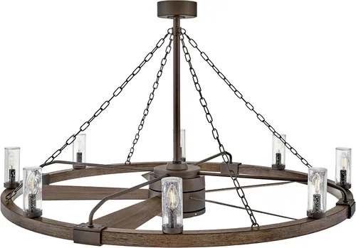 Vista 10 de Hinkley Sawyer - Candelabro inteligente de 36 pulgadas, color blanco mate/madera envejecida Mate blanco